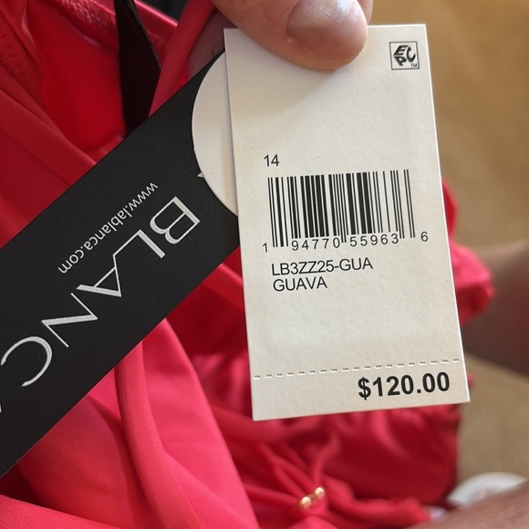 La Blanca Women's Island Goddess Underwire One Piece Swimsuit Guava Size 14 - Picture 5 of 7